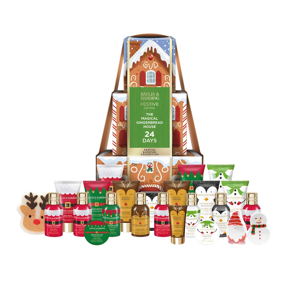 image 1 of Baylis & Harding Festive Luxury Assorted Bathtime Advent Gift Set