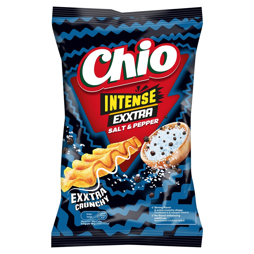 Chio Intense Exxtra Potato Chips with Salt and Pepper 55 g