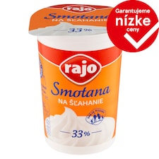Rajo Smotana na šľahanie 33% 250 ml
