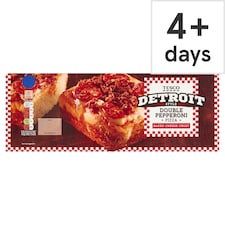 TESCO DOUBLE PEPPERONI DETROIT STYLE PIZZA 463G