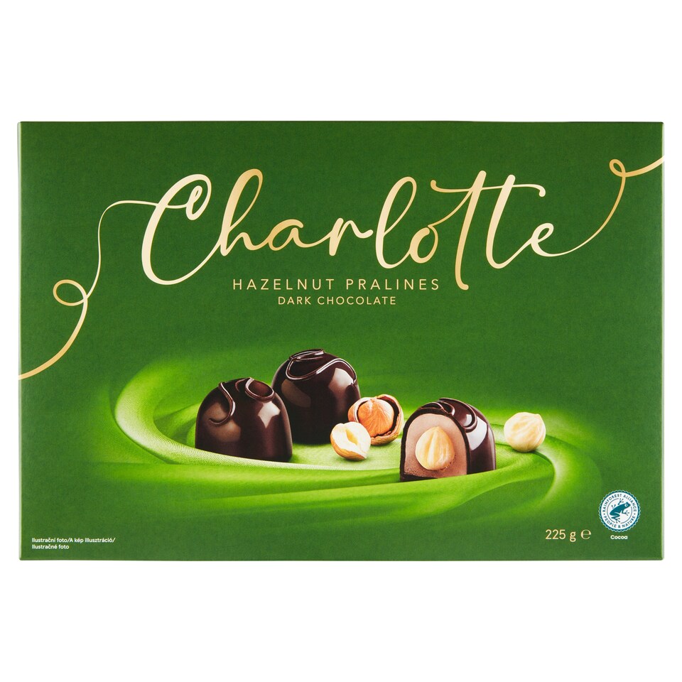 Charlotte Čokoládové bonbóny formované s náplní s lískovými ořechy 225g