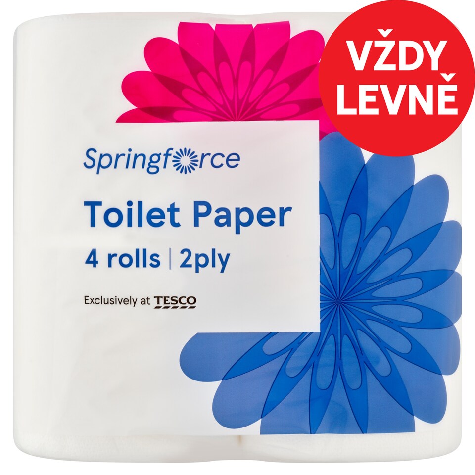 Springforce Toaletní papír 2 vrstvy 4 ks