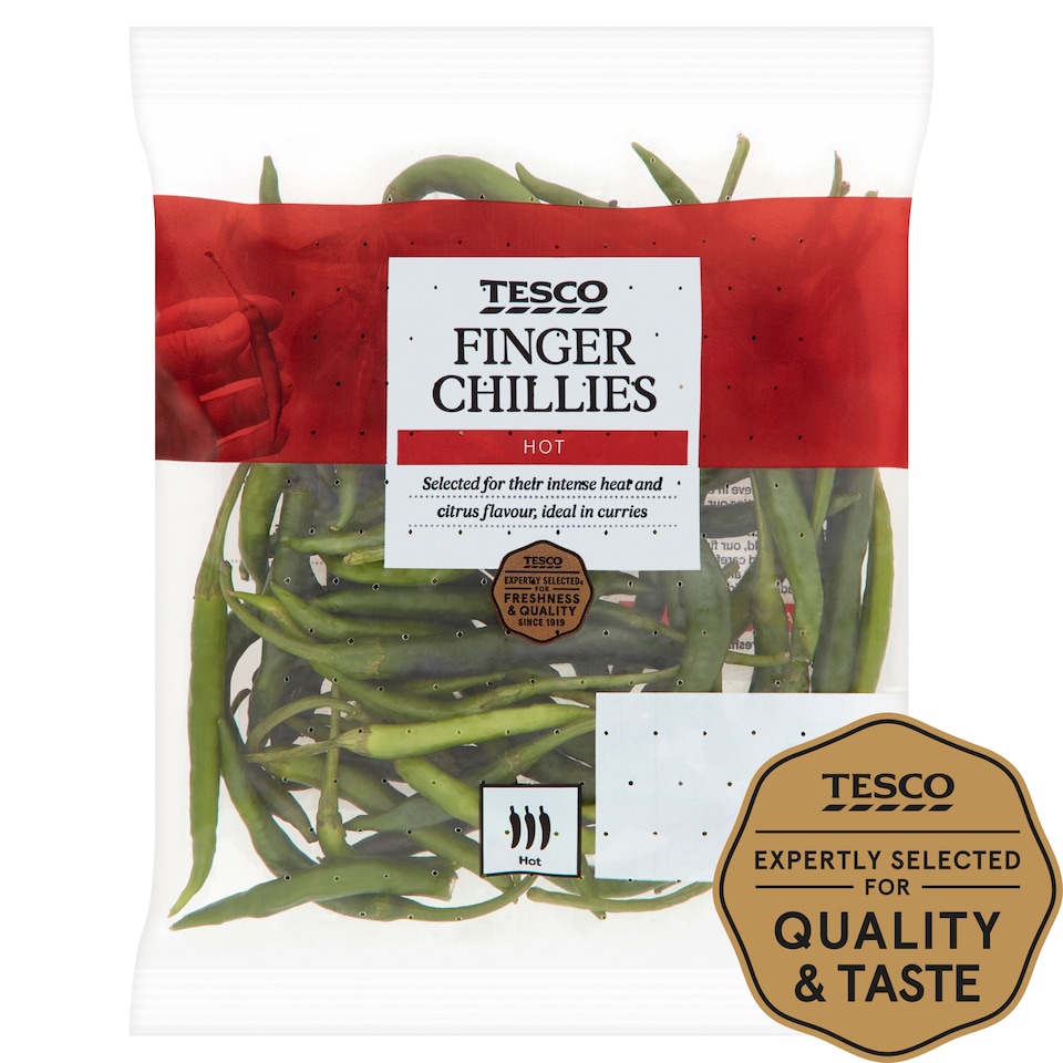 Tesco Finger Chillies 80G