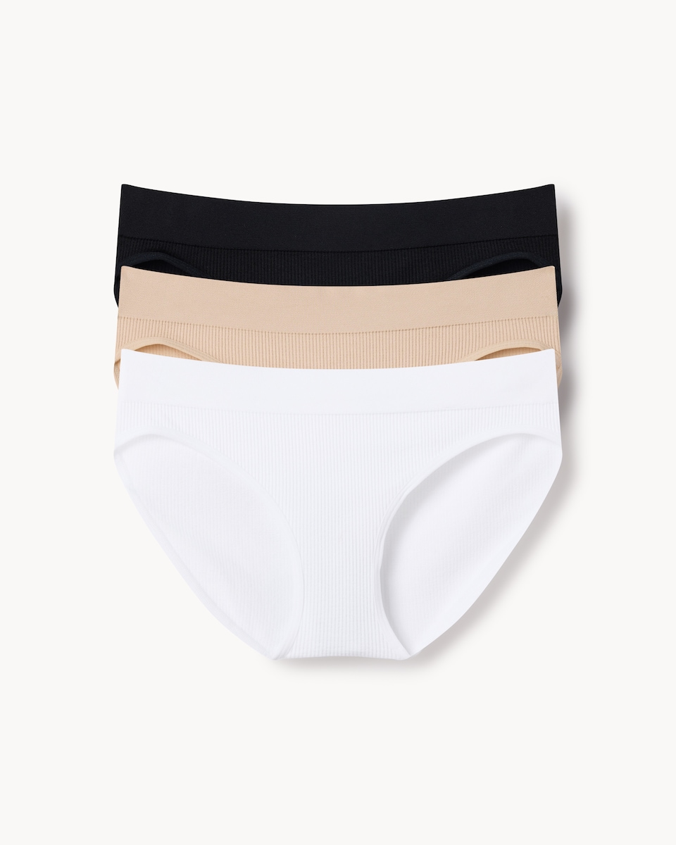 image 1 of F&F 3-Pack Seamfree Contour High Leg Knickers in Multi