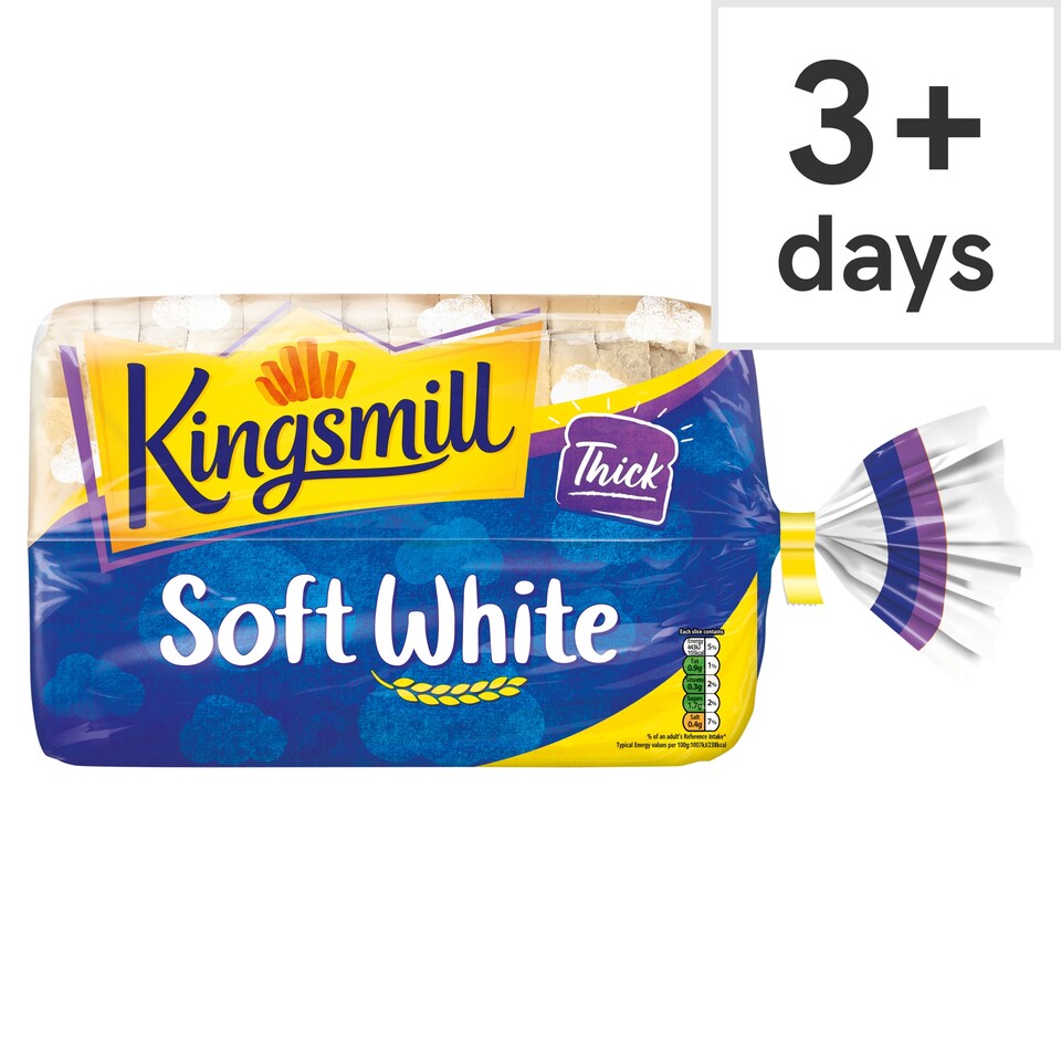 Kingsmill Soft White Thick Bread 800G