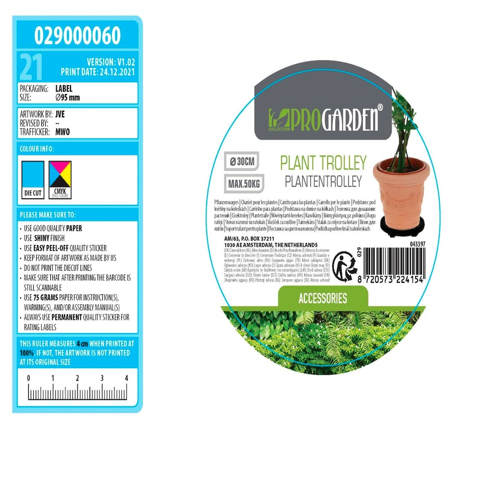 Pro Garden Plant Trolley 