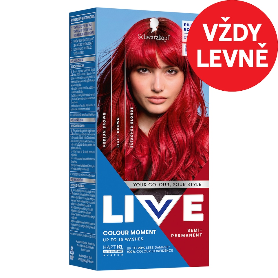 Schwarzkopf Live Colour Moment Semi-Permanent Hair Colour 092 Pillar Box Red