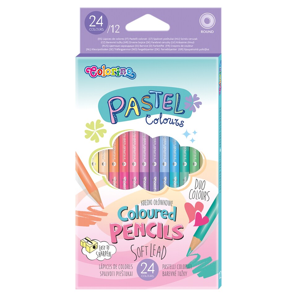 obrázok 1 z Colorino Pastel Colours farebné ceruzky 24 farieb 12 ks