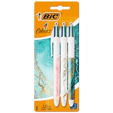 BIC 4 Colours Marble 3 Pack