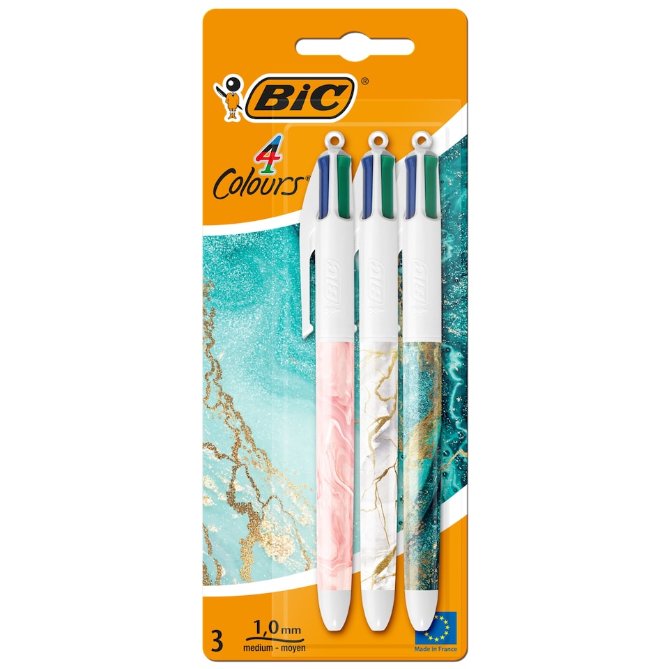 image 1 of BIC 4 Colours Marble 3 Pack