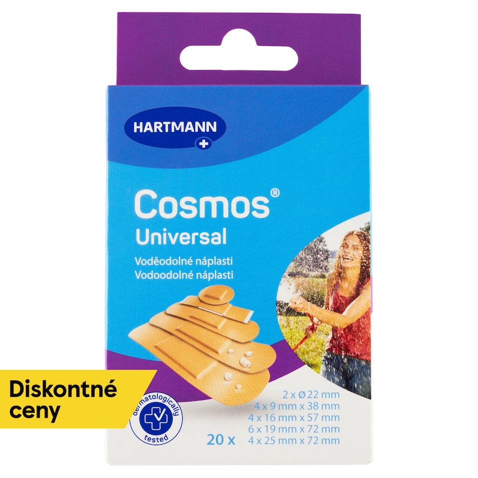 obrázok 1 z Hartmann Cosmos Universal vodoodolné náplasti 20 ks