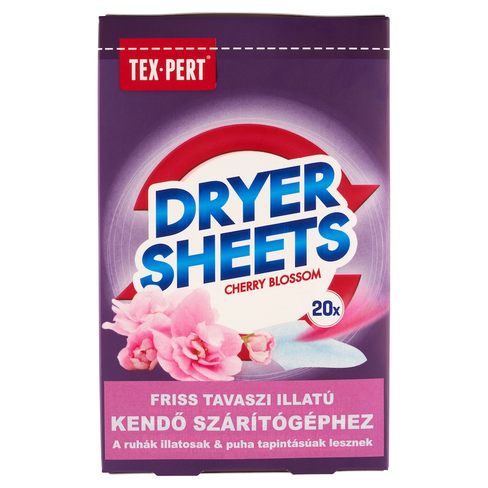 Tex-Pert friss tavaszi illatú kendő szárítógéphez 20 db