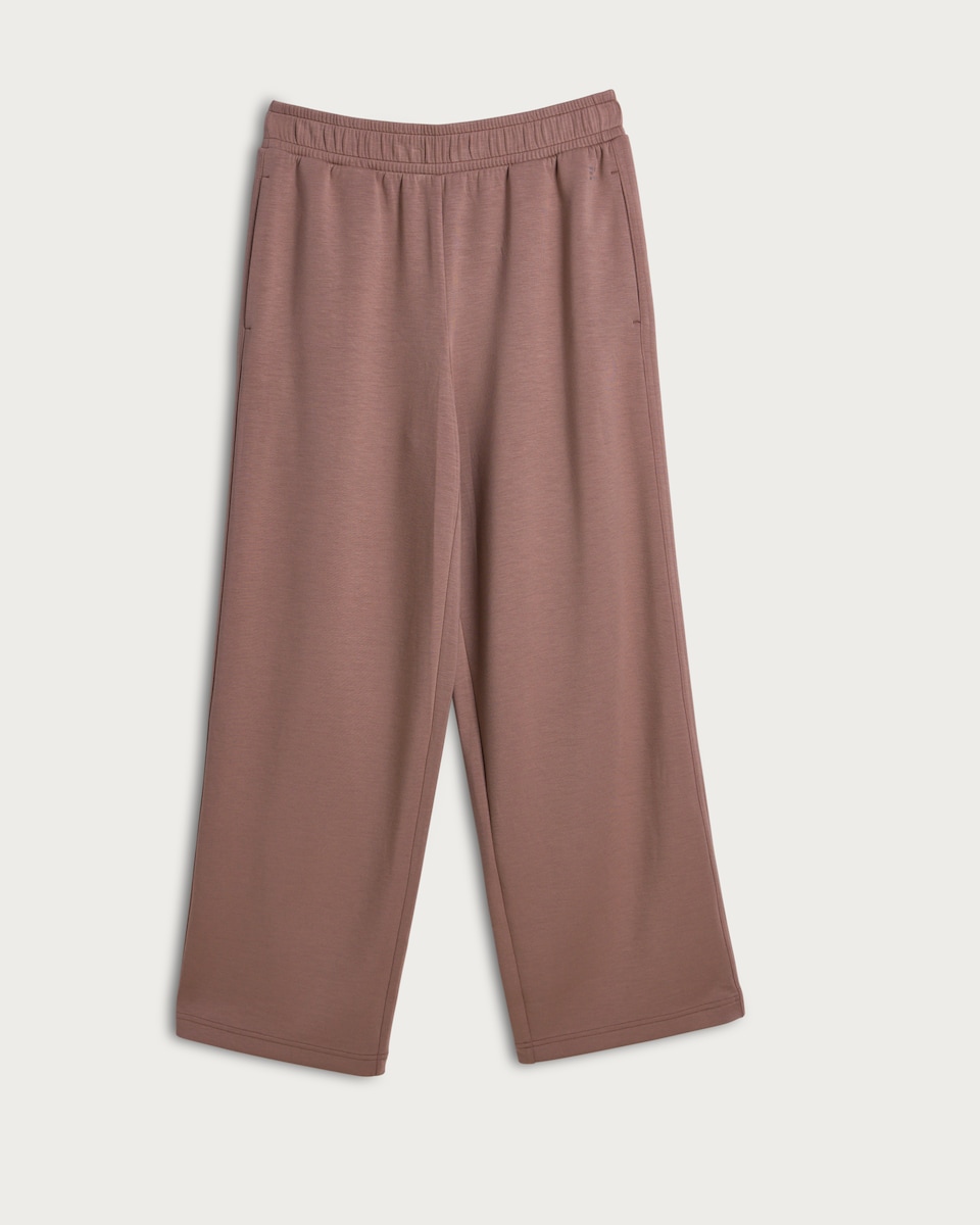 F&F Active Modal Rich Wide Leg Joggers in Brown