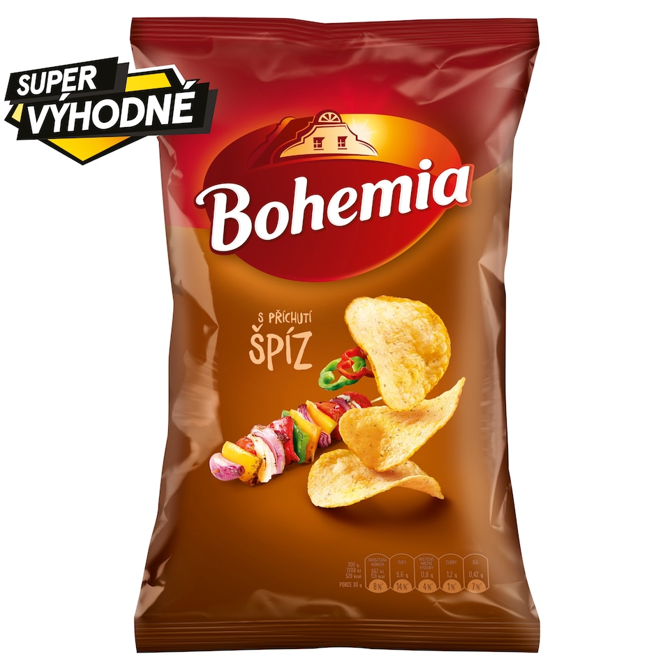 Bohemia Chips s příchutí špíz 130g