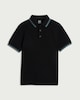 image 3 of F&F Boys Pure Cotton Tipped Polo Shirt in Black