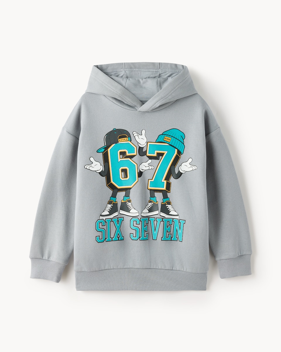 image 1 of F&F Boys Cotton Rich 67 Hoodie in Grey