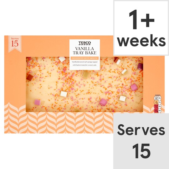 Tesco Vanilla Party Traybake Each Tesco Groceries