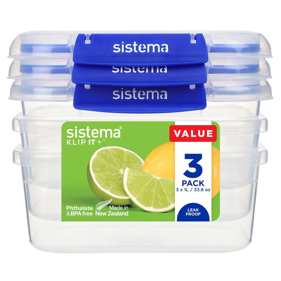 image 1 of Sistema Klip It Plus 1L 3 Pack