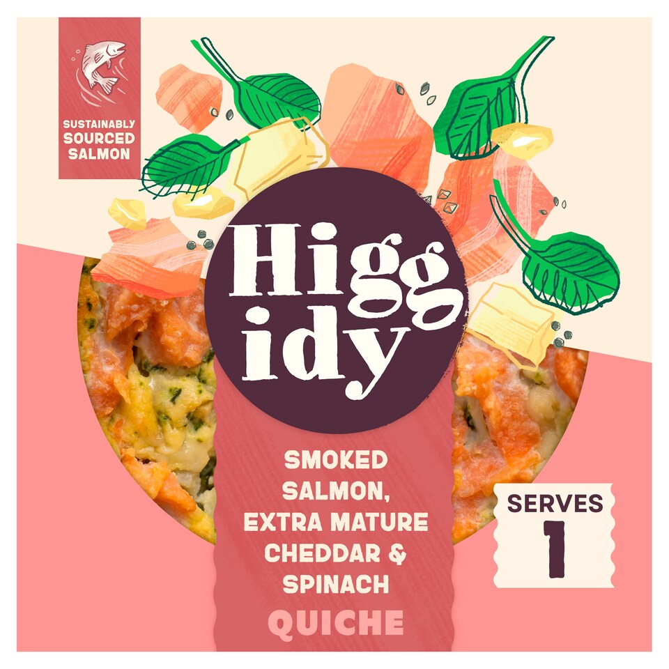 image 1 of Higgidy Smoked Salmon & Spinach Quiche 155G