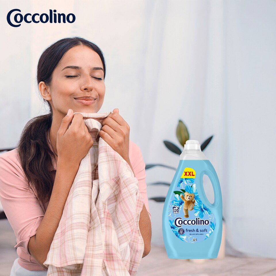 image 1 of Coccolino Fresh & Soft Blue Splash Concentrated Fabric Softener 120 Washes 3000ml