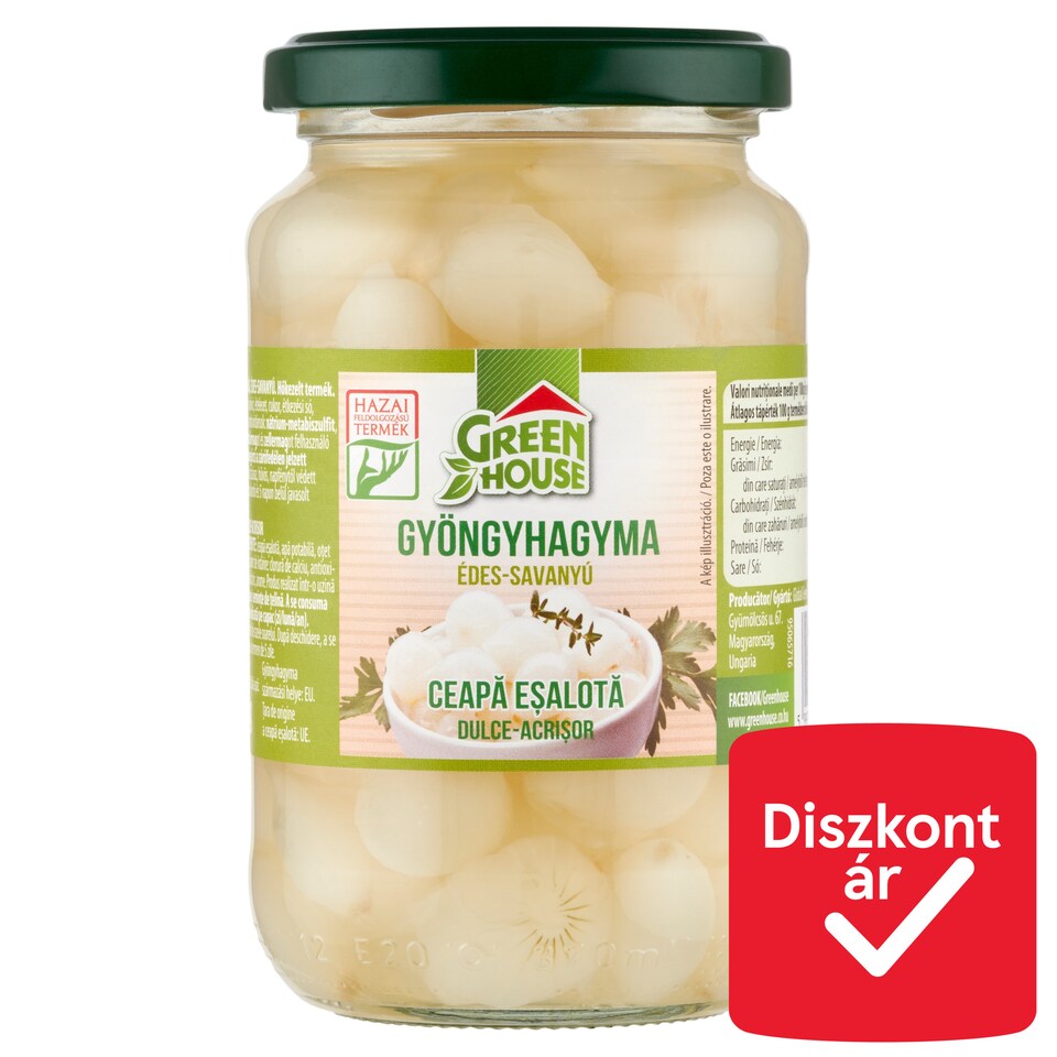 image 1 of Green House Sweet and Sour Pearl Onions 320 g