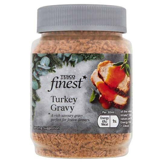 Tesco Finest Turkey Gravy Granules With Sage & Onion 200G Tesco Groceries