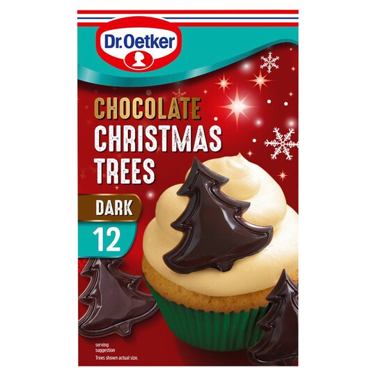 Dr. Oetker 12 Dark Chocolate Christmas Trees 25G Tesco Groceries