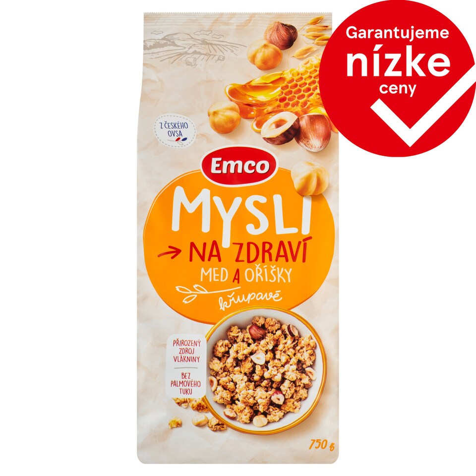 Emco Mysli na Zdraví Crispy Honey and Nuts 750 g