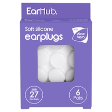 EarHub Sleepwell Soft Silicone Earplugs with Aloe Vera 6 Pairs
