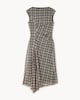 image 5 of F&F Mesh Check Midi Dress in Multi