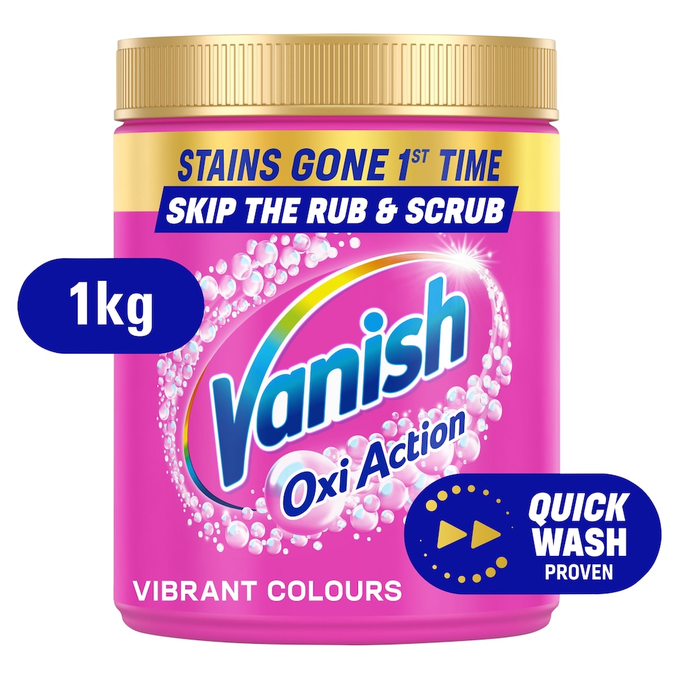 Vanish Gold Oxi Action Laundry Stain Remover Powder Colours 1kg