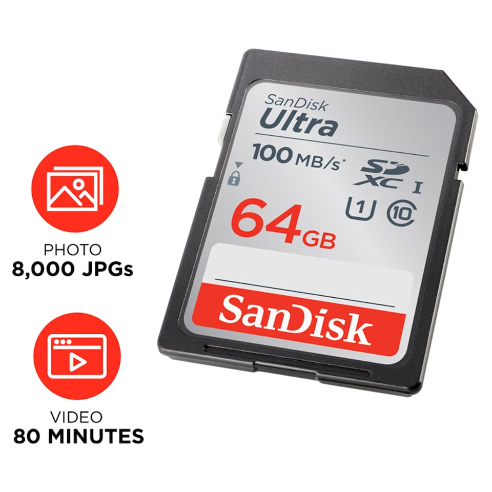 image 1 of SanDisk Ultra SD Card 64gb