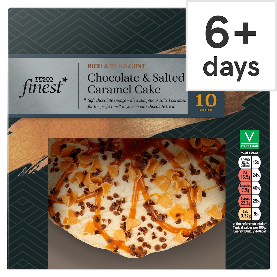 Tesco Finest Chocolate And Salted Caramel Cake
