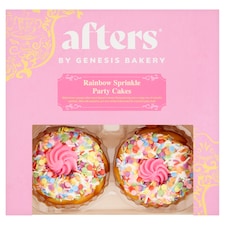 Genesis Afters Mini Rainbow Sprinkle Party Cakes 4 Pack