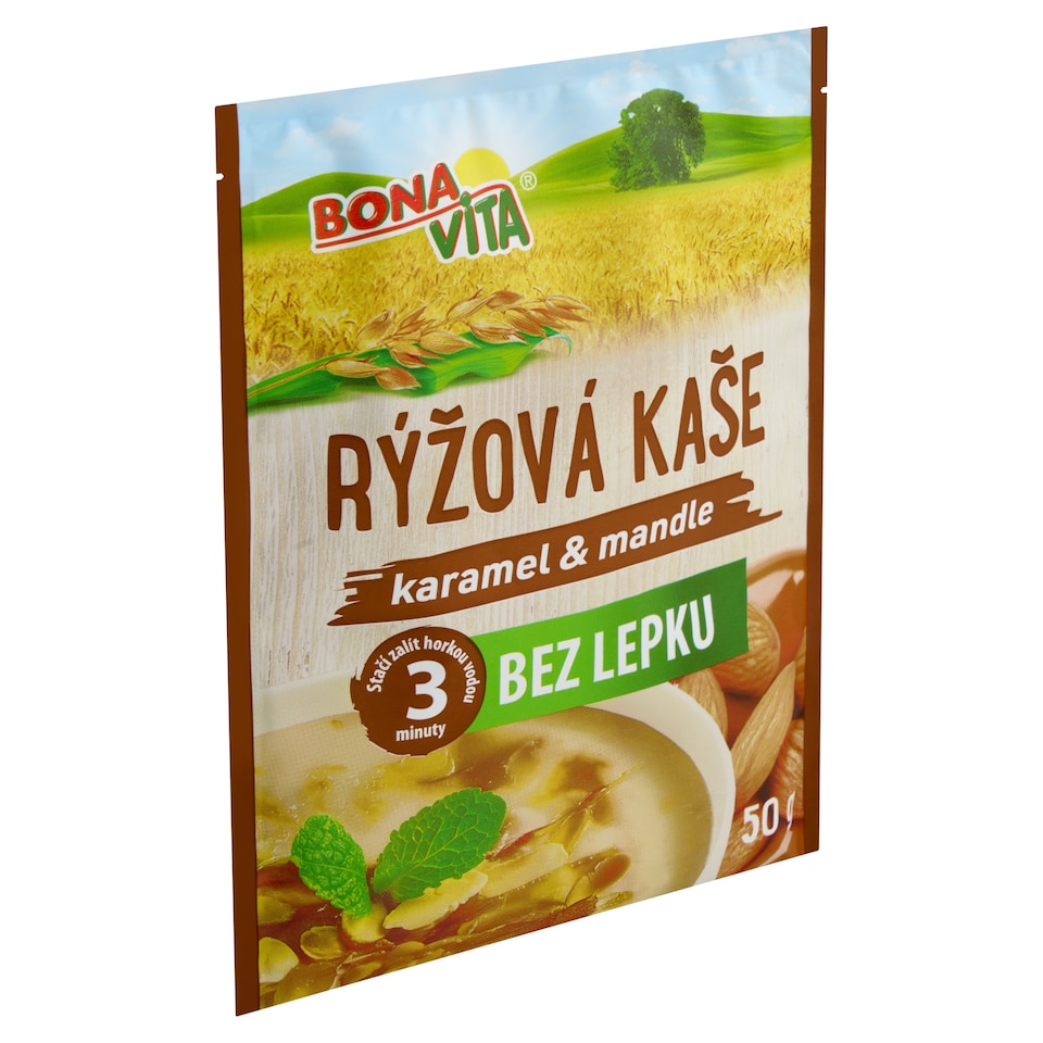 obrázok 1 z Bona Vita Bezgluténová ryžová kaša karamel & mandle 50 g
