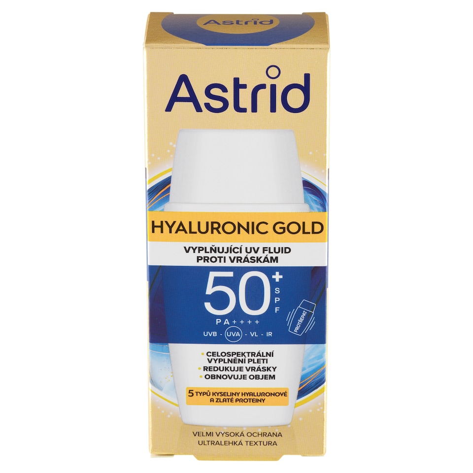 image 1 of Astrid Hyaluronic Gold Filling UV Anti-Wrinkle Fluid SPF 50+ 50 ml