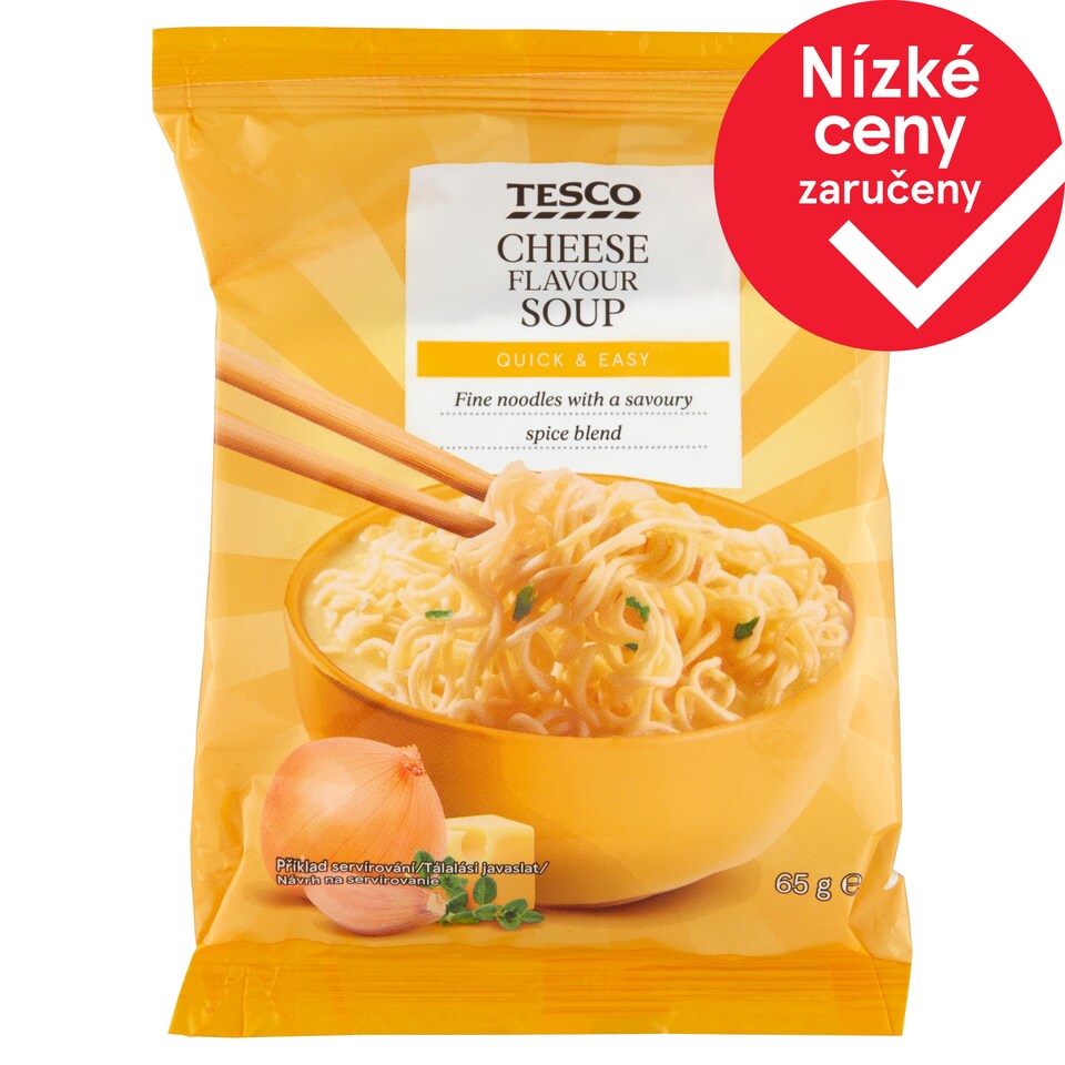 Tesco Instantní nudlová polévka se sýrovou příchutí 65g