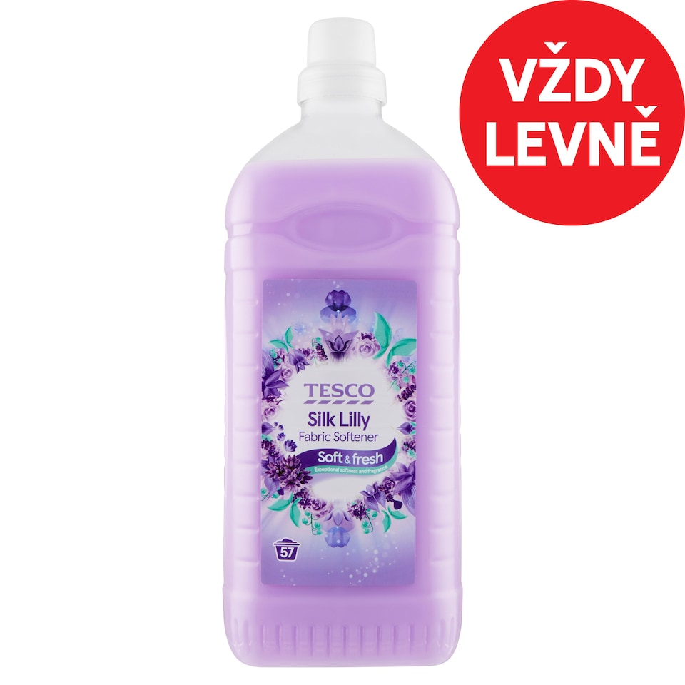 Tesco Soft & Fresh Silk Lilly Fabric Softener 57 Washes 2L