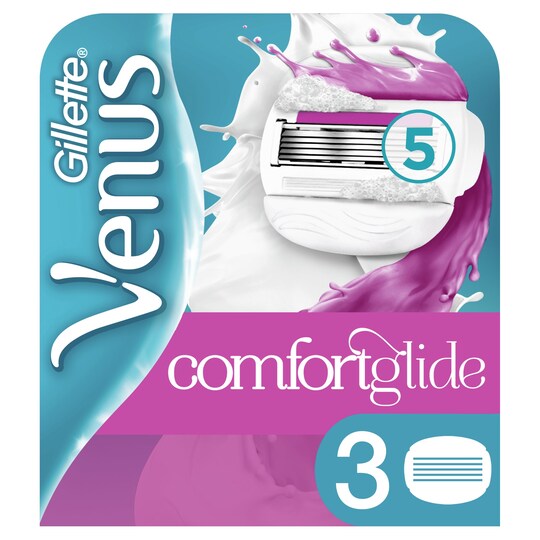 Gillette Venus & Olay Berry Razor Blades Refill 3 Pack Tesco Groceries