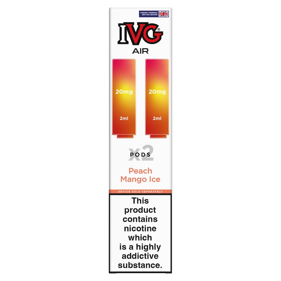 IVG Air Peach Mango Ice Pro Pods 20mg 2x2ml