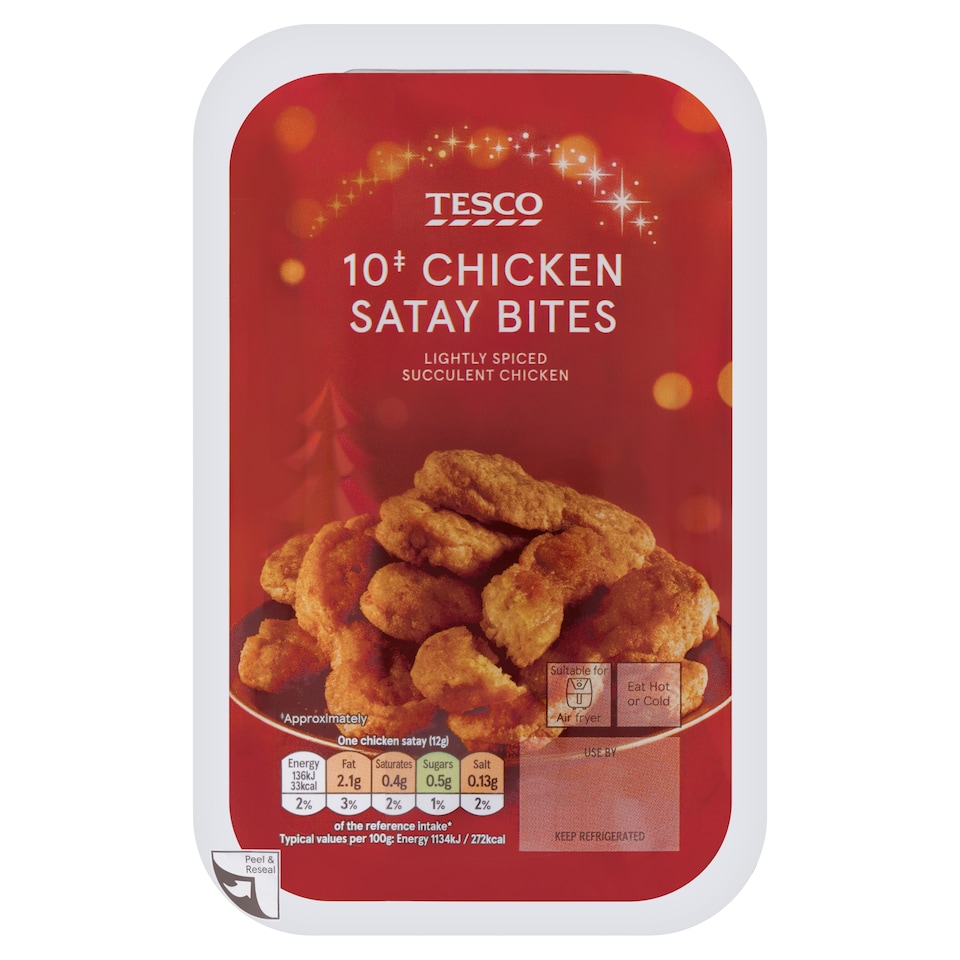 Tesco 10 Chicken Satay Bites 120G