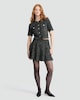 image 2 of F&F Boucle Textured Short Sleeved Jacket in Multi Black White