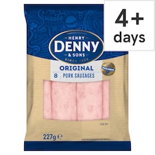 Denny 8 Thin Pork Sausages 227G