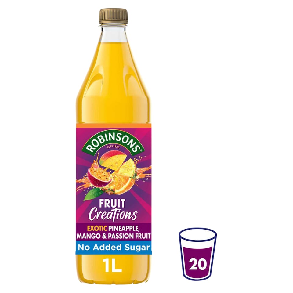 image 1 of Robinsons Creations Pineapple, Mango & Passion Fruit Squash 1L 