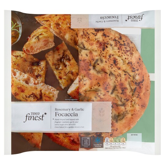 Tesco Finest Rosemary & Garlic Focaccia 225G Tesco Groceries