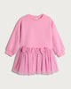 image 4 of F&F Girls Bow Detail Tulle Skirt Sweater Dress in Pink