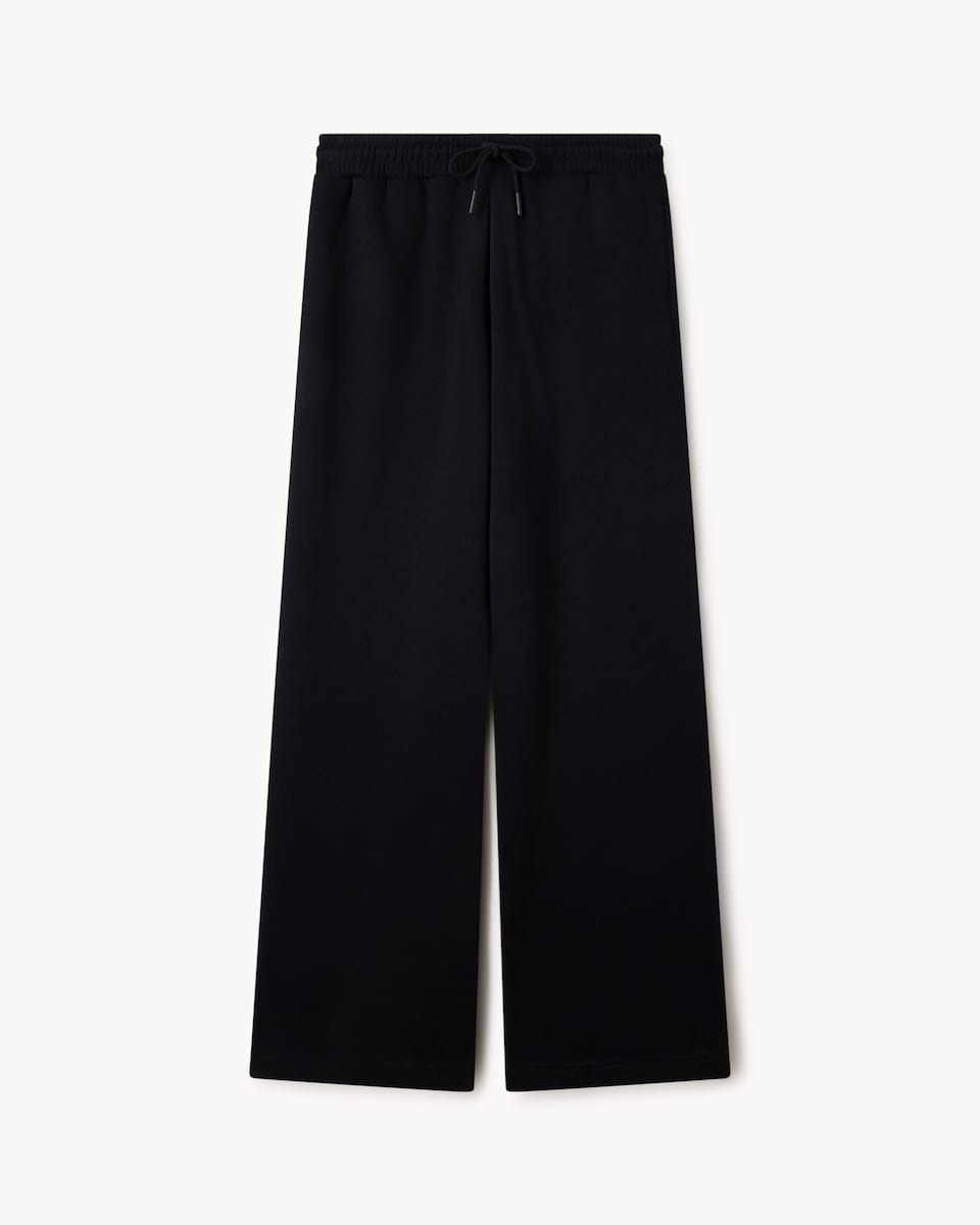 F&F Cotton Rich Wide Leg Joggers in Black