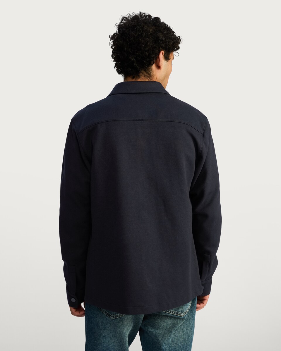 image 1 of The F&F Edit Cotton Blend Pocket Front Shacket in Navy