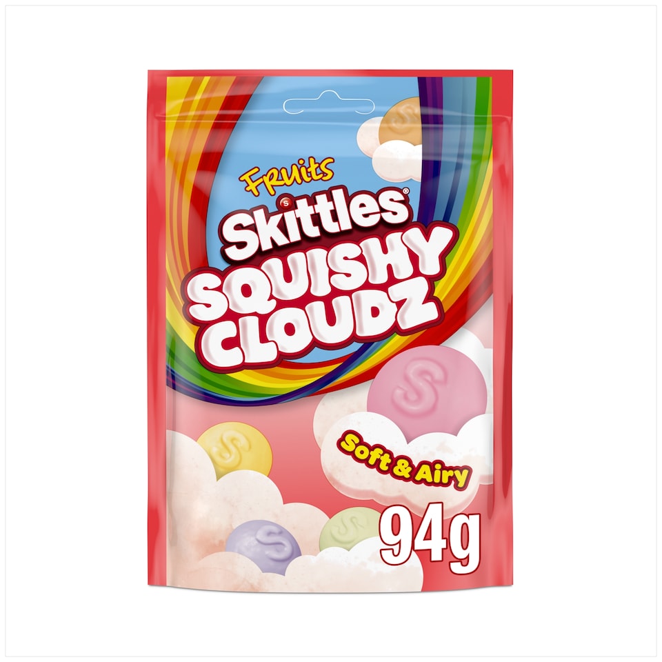 Skittles Squishy Cloudz Chewy Sweets Fruit Flavoured 94g