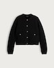 image 5 of F&F Textured Knit Button Front Cardigan in Black